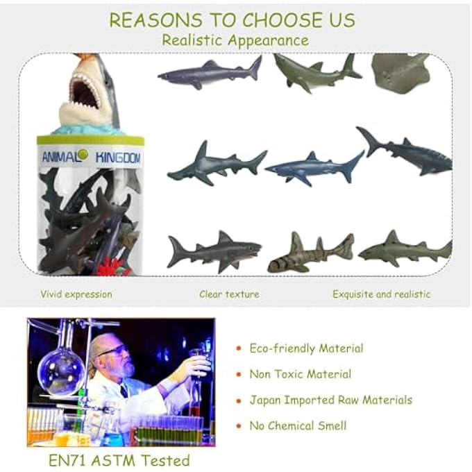 15PCS OCEAN SEA MARINE ANIMAL FIGURES MODEL, SHARK TOY ANIMALS, MINI OCEAN ANIMAL FIGURINES, REALISTIC SHARKS WHALES FIGURINES SET, BATH TOYS CAKE TOPPERS SEA ANIMALS FOR KIDS TODDLERS GIFT - Image 3